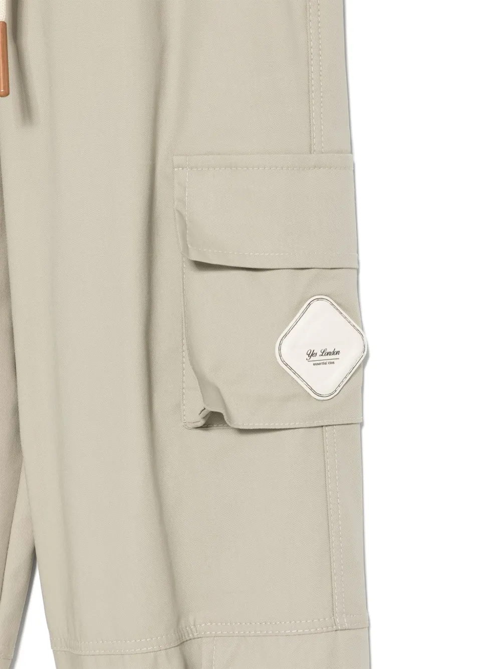 YES LONDON Broek met logopatch Groen