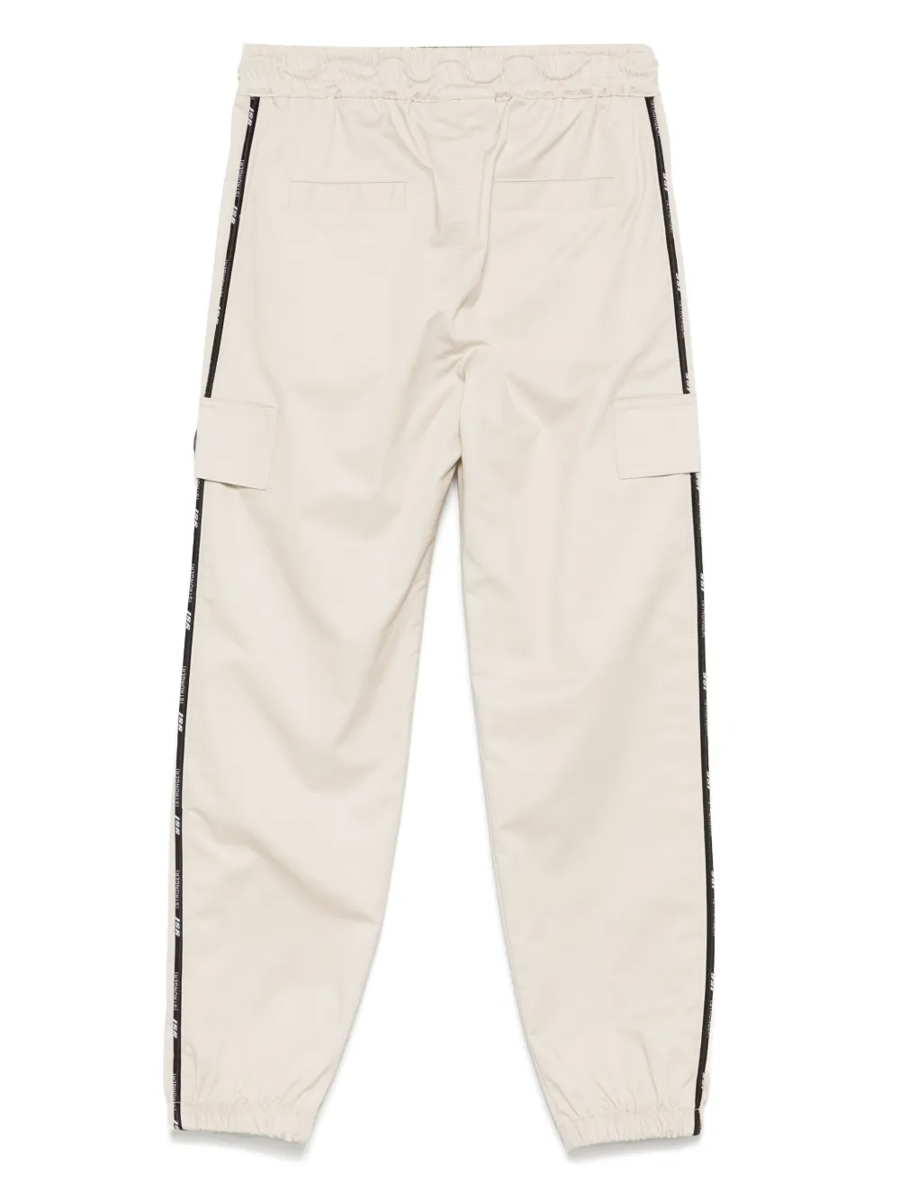 YES LONDON Broek met logopatch Beige