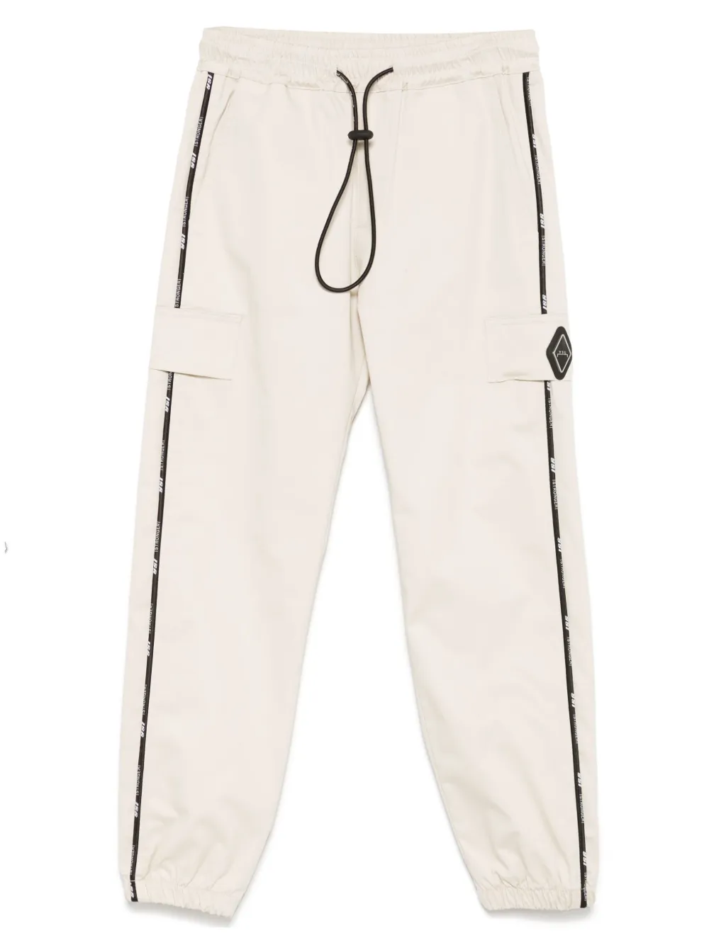 Yes London Logo-patch Trousers In Neutrals