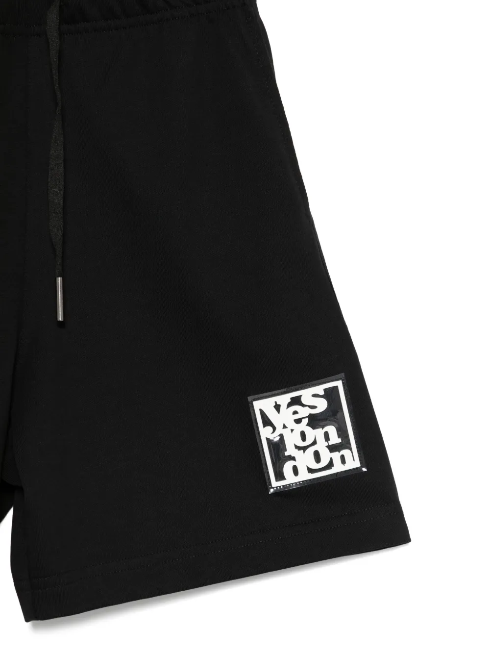 YES LONDON Shorts met logopatch Zwart