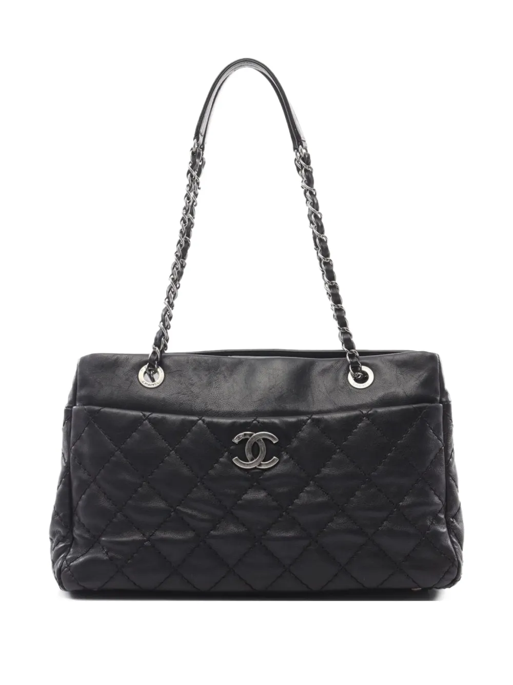 CHANEL Pre-Owned 2012-2013 Chain tote bag - ブラック CHANEL Pre-Owned 2012-2013 Chain tote bag - ブラック