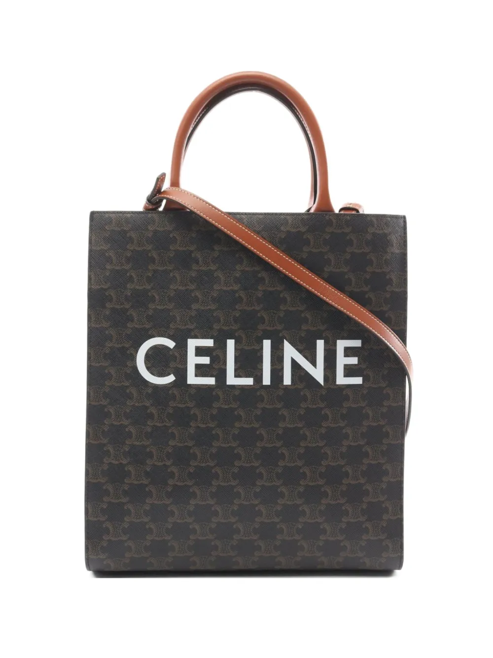 Céline Pre-Owned 2010s バーティカル カバ トリオンフ バッグ S - ブラウン Céline Pre-Owned 2010s バーティカル カバ トリオンフ バッグ S - ブラウン