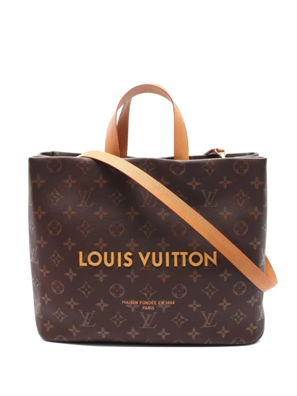 Louis Vuitton Pre-Owned 2021 Shopper Tote MM Handbag Brown FARFETCH IN
