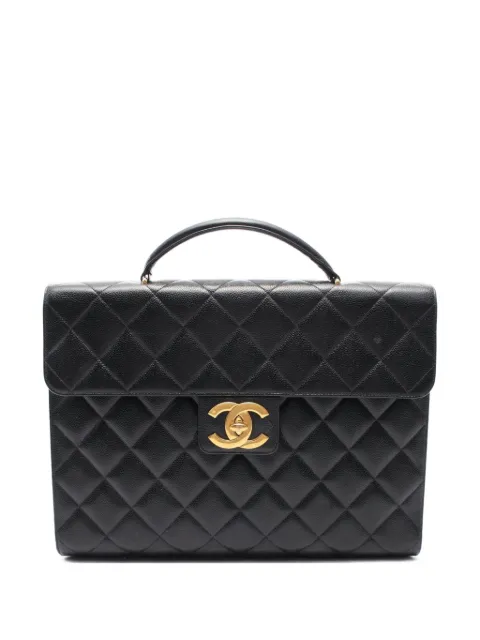 CHANEL Pre-Owned 1996-1997 Business diamond-quilted briefcase
