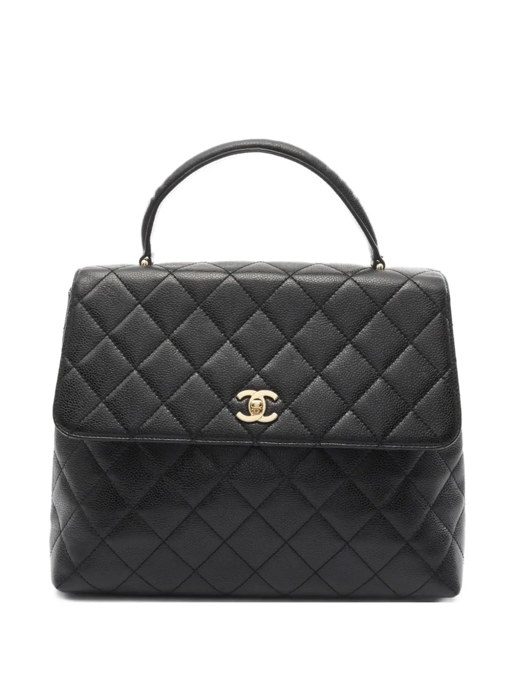 CHANEL Pre-Owned 2000-2002 マテラッセ ハンドバッグ - ブラック CHANEL Pre-Owned 2000-2002 マテラッセ ハンドバッグ - ブラック
