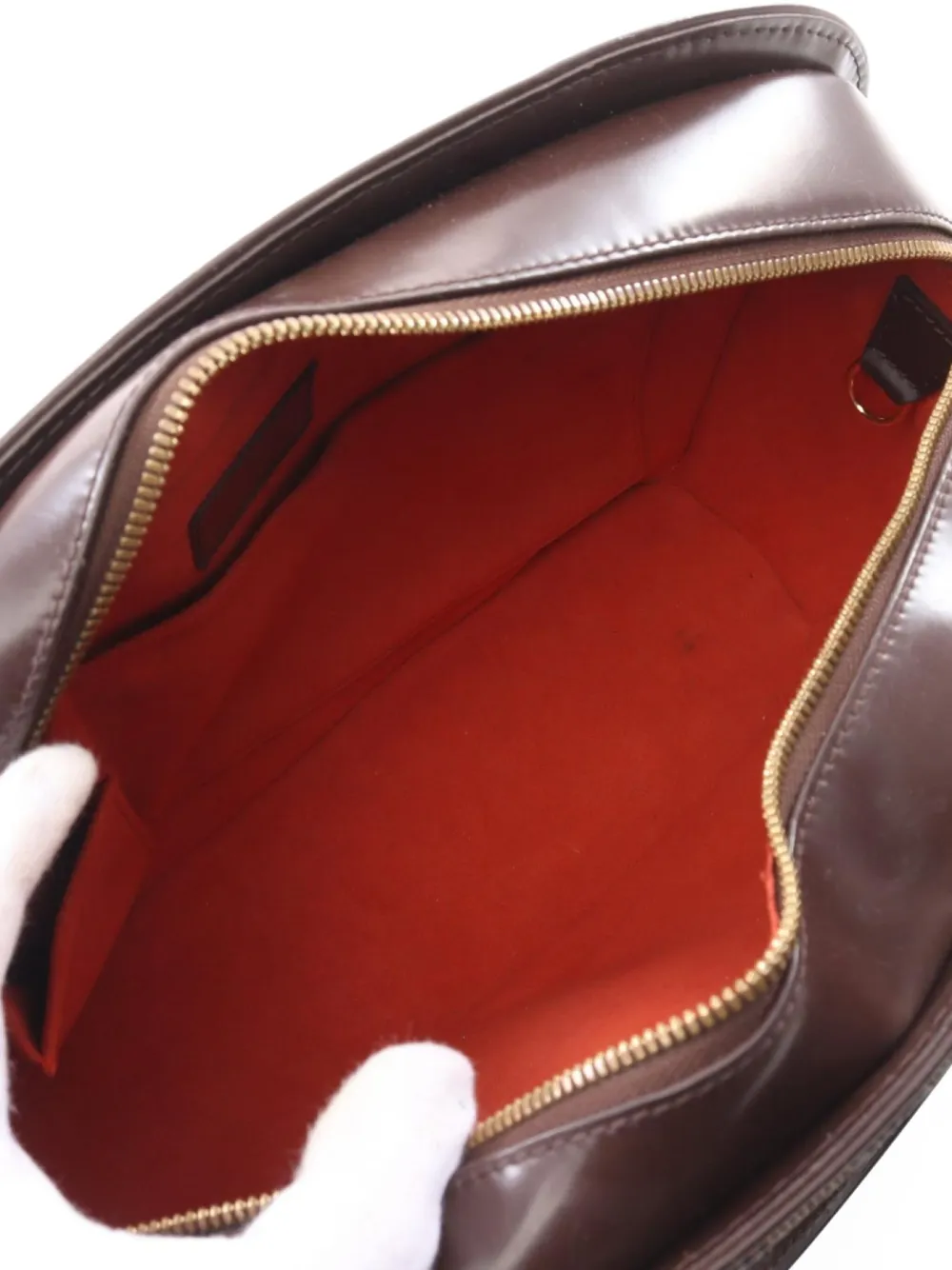 Pre-owned Louis Vuitton 2005 Saria Leather Handbag In Brown