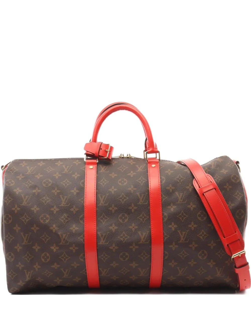 Louis Vuitton Pre-Owned 2021 Keepball 50 monogram travel bag - ブラウン Louis Vuitton Pre-Owned 2021 Keepball 50 monogram travel bag - ブラウン