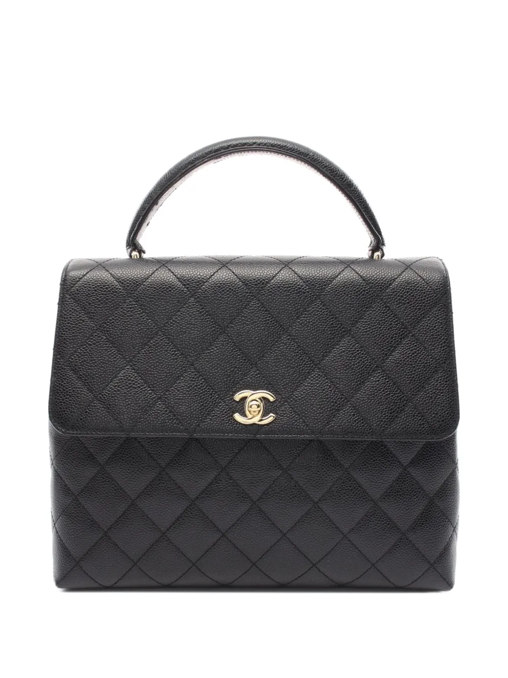 CHANEL Pre-Owned 2002-2003 マテラッセ ハンドバッグ - ブラック CHANEL Pre-Owned 2002-2003 マテラッセ ハンドバッグ - ブラック