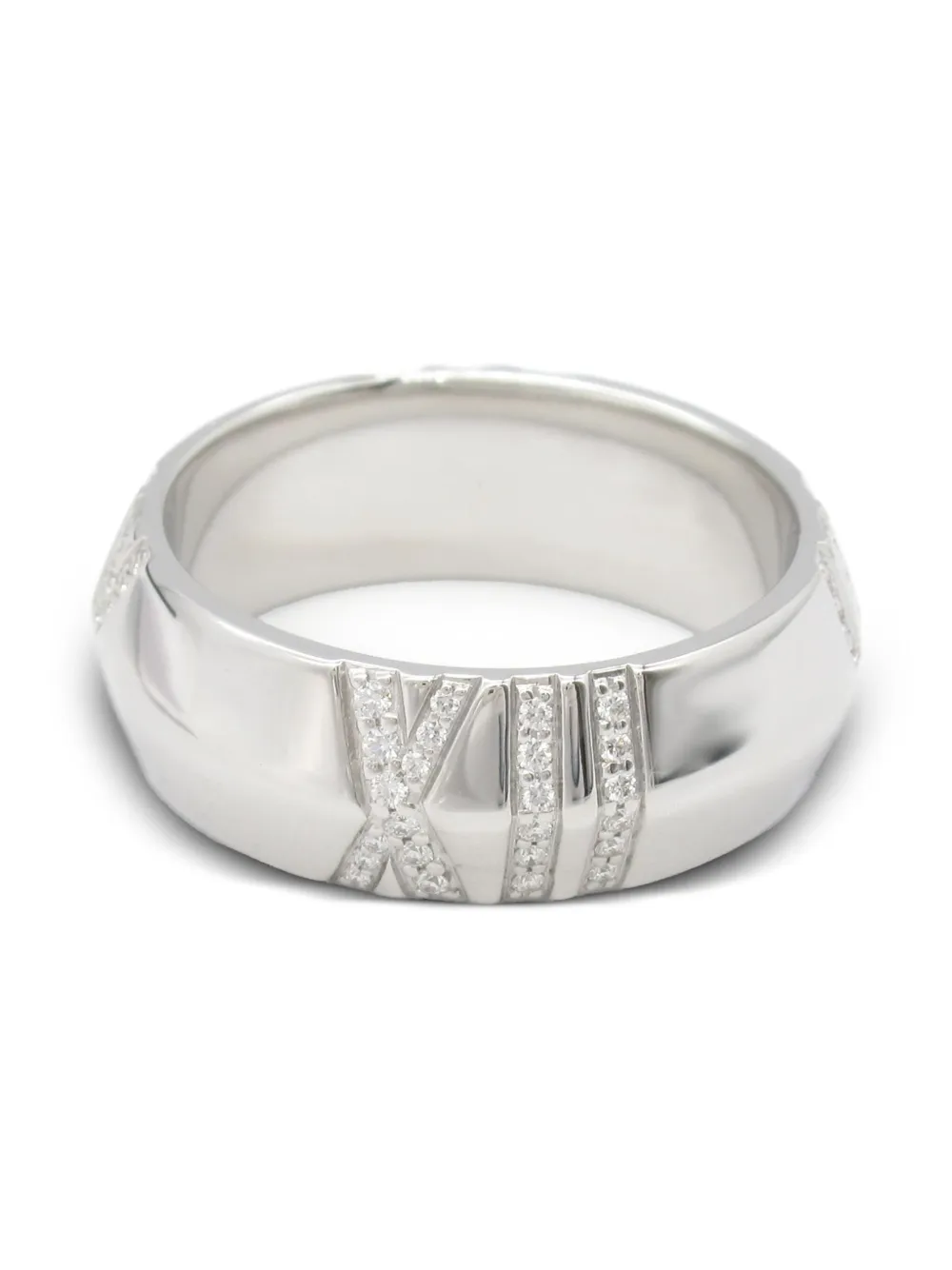 Tiffany & Co. Pre-Owned 2010s x Atlas 18K Closed Wide diamond ring | Image 2