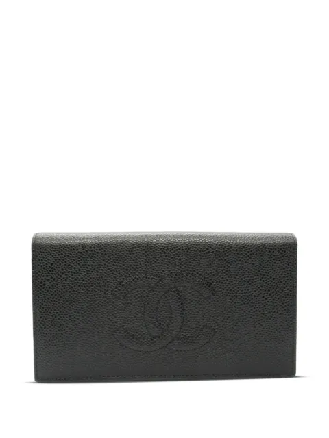 CHANEL Pre-Owned 2006-2008 caviar-leather long wallet