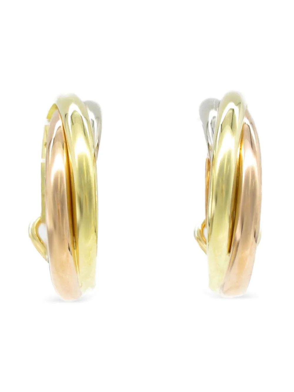 Cartier 2010s トリニティ ピアス 18Kイエローゴールド&ホワイトゴールド - ゴールドトーン Cartier 2010s トリニティ ピアス 18Kイエローゴールド&ホワイトゴールド - ゴールドトーン