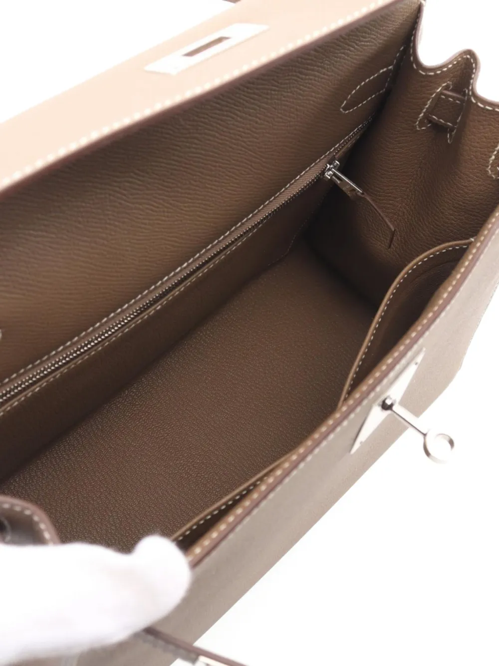 Pre-owned Hermes 2020 Kelly 28 Two-way Tote Bag In Brown