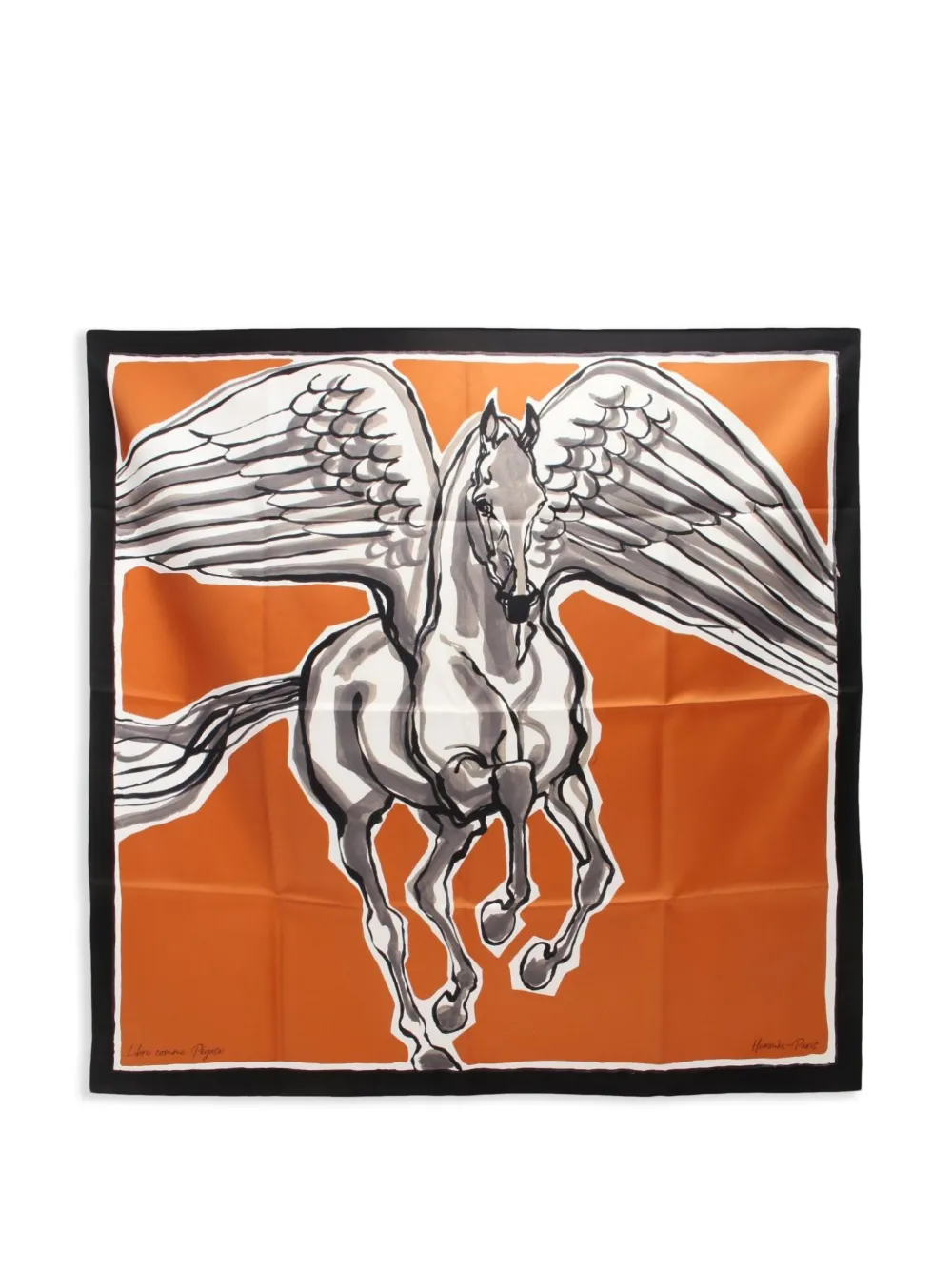 Hermès Pre-Owned 2010s Carres 90 Libre Comme Pegase スカーフ - ブラウン Hermès Pre-Owned 2010s Carres 90 Libre Comme Pegase スカーフ - ブラウン