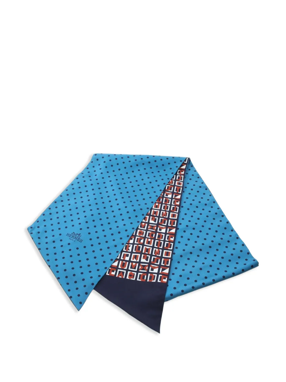 Hermès Pre-Owned 2010s マキシツイリー Letters Et Pois スカーフ - ブルー Hermès Pre-Owned 2010s マキシツイリー Letters Et Pois スカーフ - ブルー