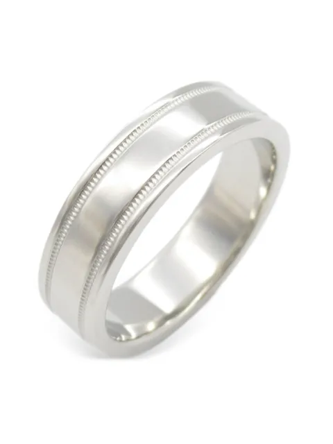 Tiffany & Co. Pre-Owned خاتم 'دابل ميلغرين' بلاتين من عقد 2010