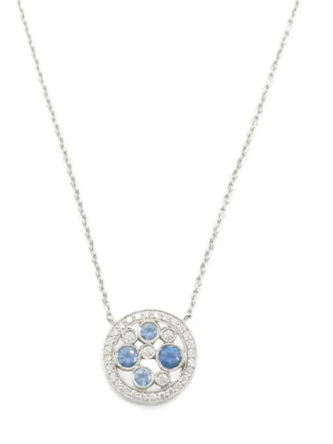 Tiffany & Co. Pre-Owned 2010s platinum Cobblestone diamond and sapphire necklace