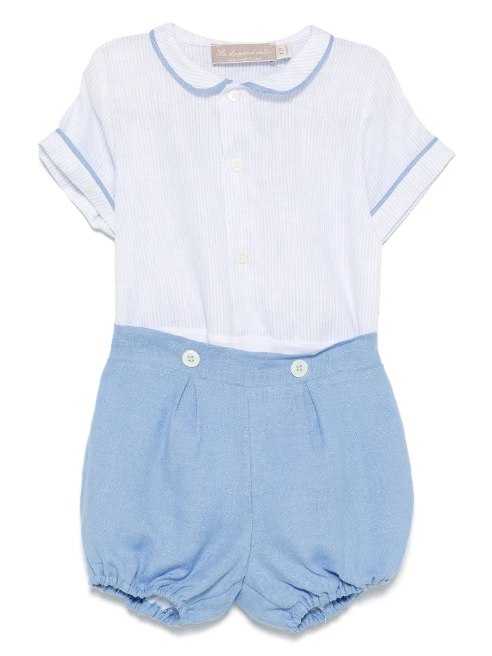 La Stupenderia Gestreepte shorts set Blauw