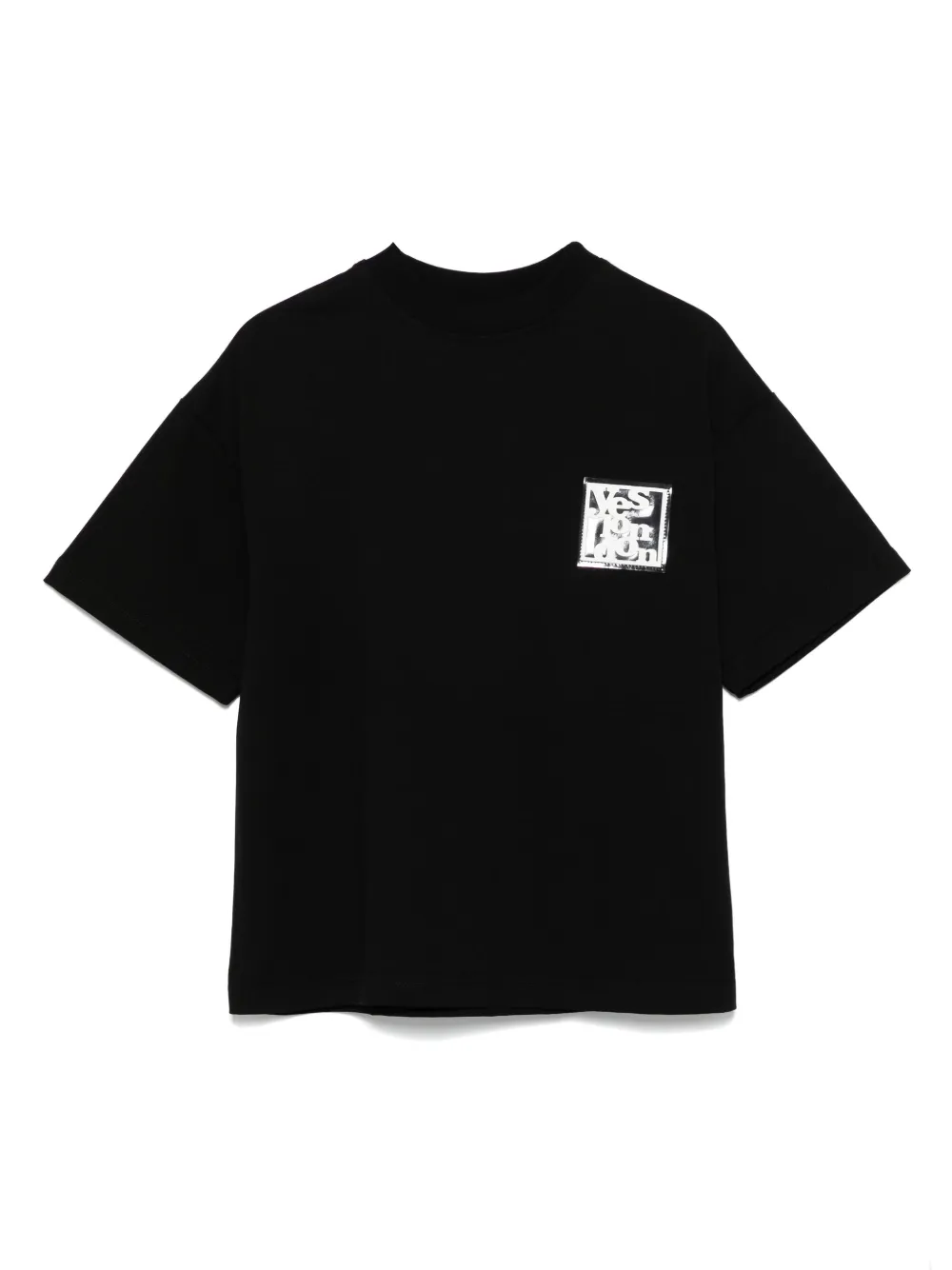 YES LONDON rubberised-logo T-shirt | Black | Image 1