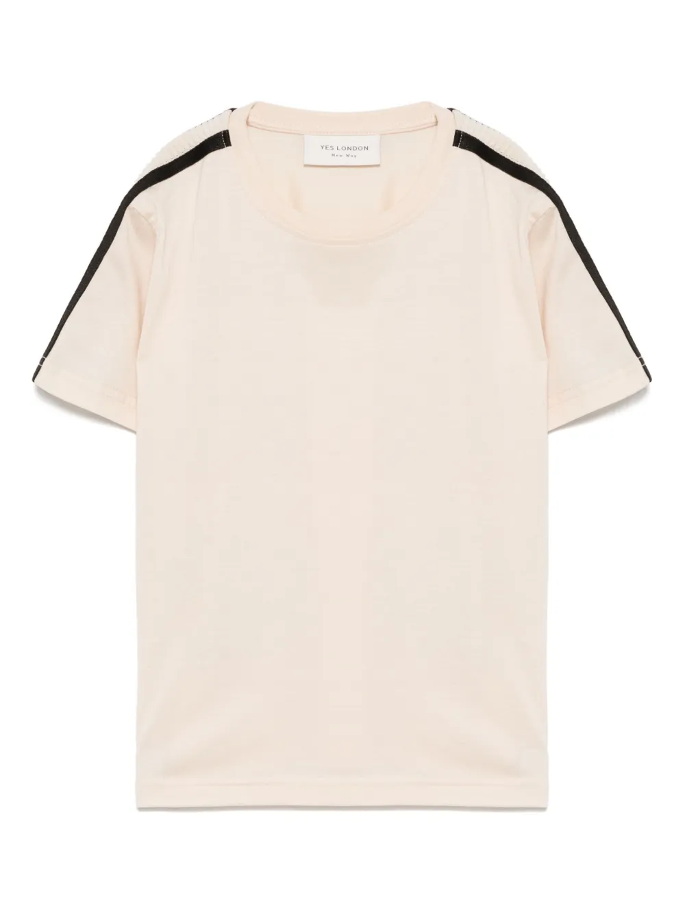 YES LONDON stripe-detail T-shirt | Neutrals | Image 1