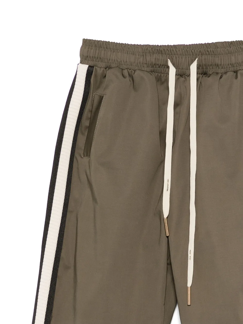 YES LONDON Broek met streepdetail Groen