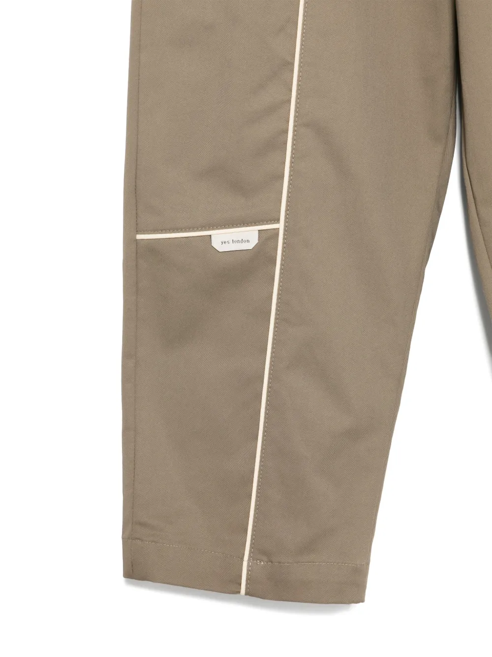 YES LONDON Broek met afwerking Beige