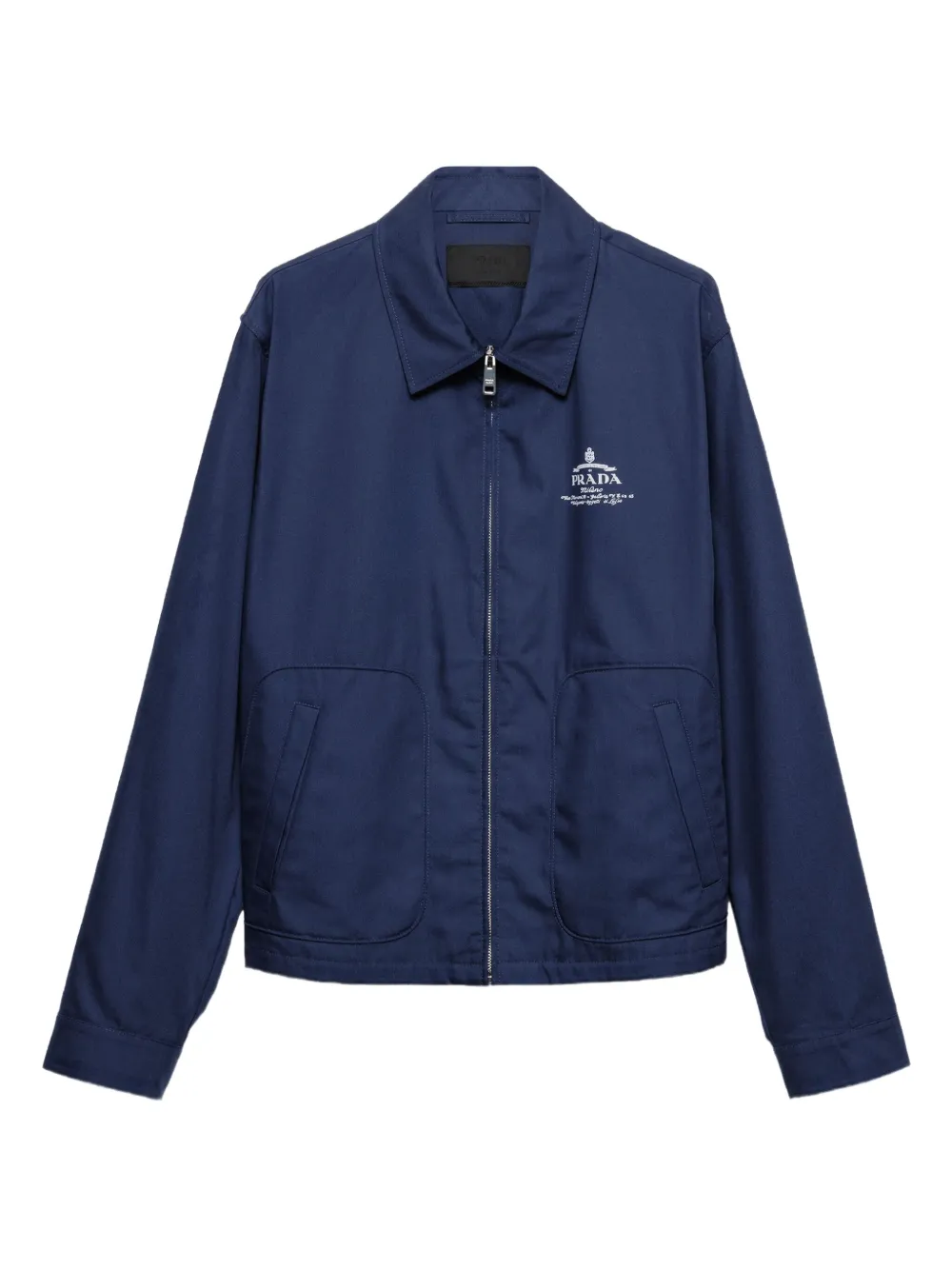 Prada Jack met logo en rits Blauw