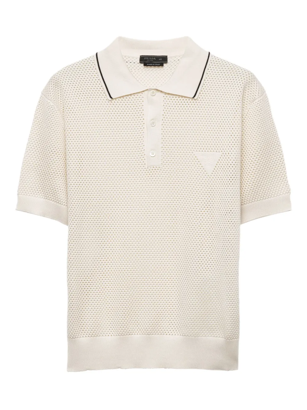 Prada Silk and cotton polo shirt | Neutrals | Image 1