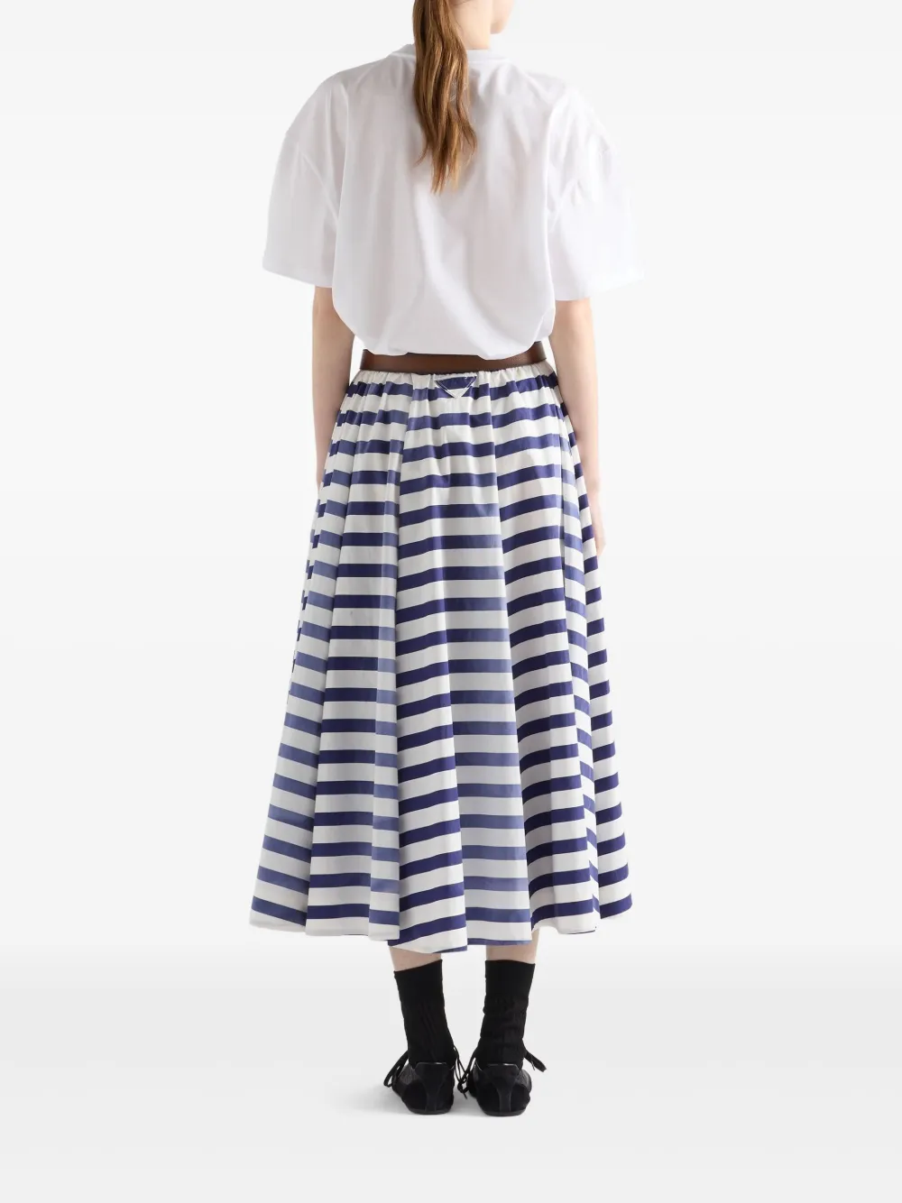 Prada Gestreepte rok Blauw