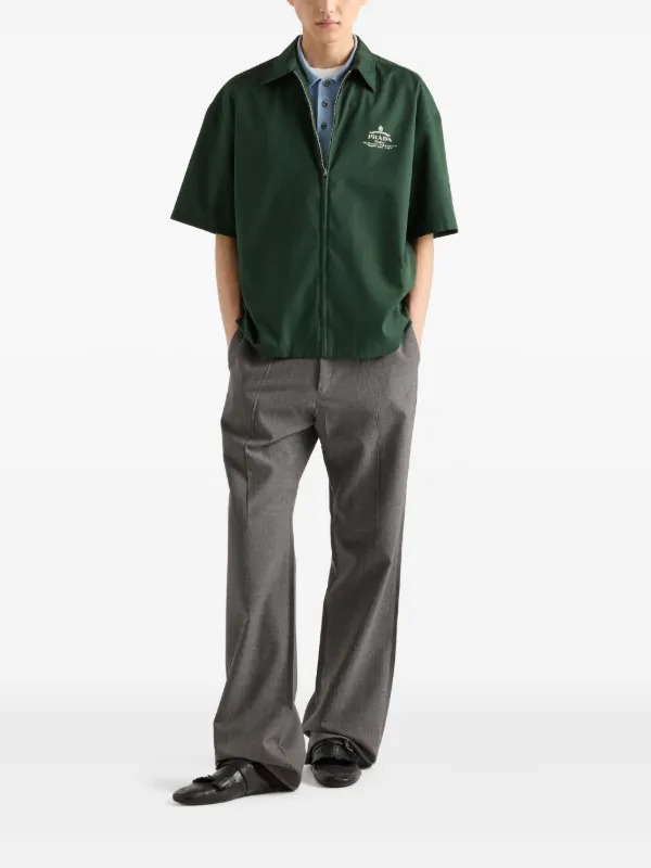 Prada cotton-blend Shirt | Green | FARFETCH Prada cotton-blend Shirt | Green | FARFETCH