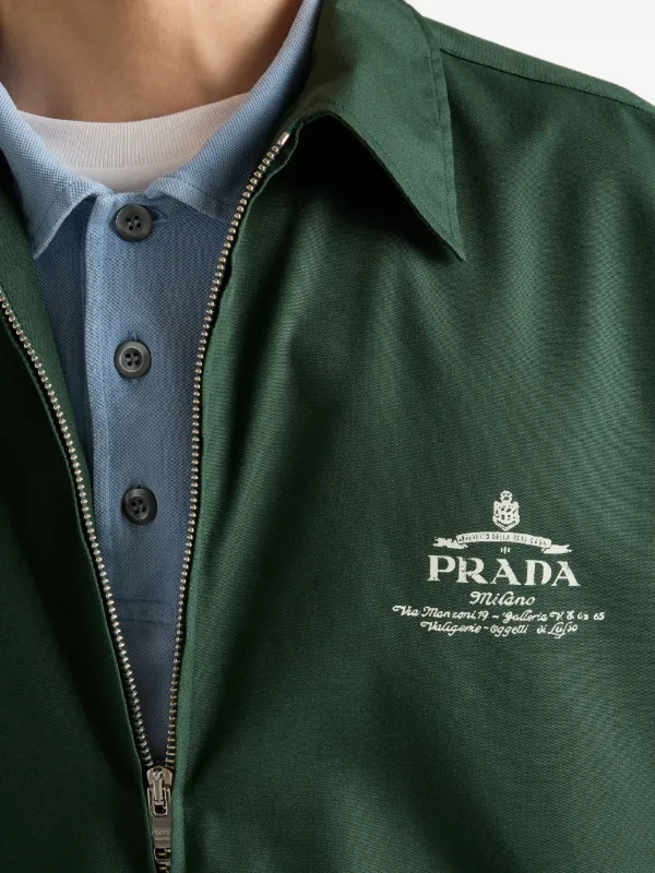 Prada cotton-blend Shirt | Green | FARFETCH