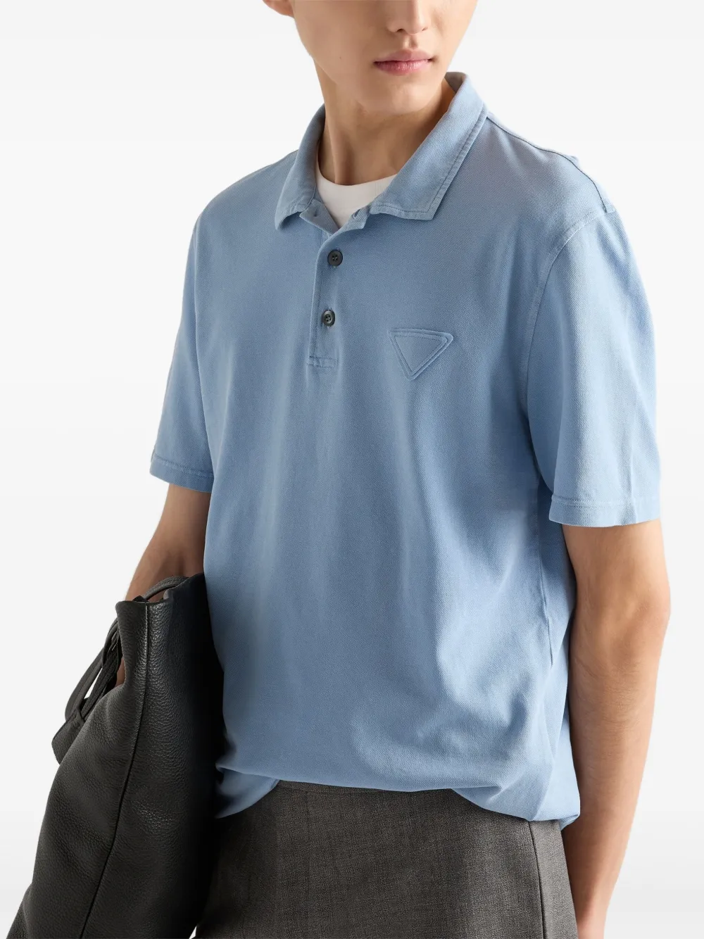 PRADA TRIANGLE LOGO POLO SHIRT
