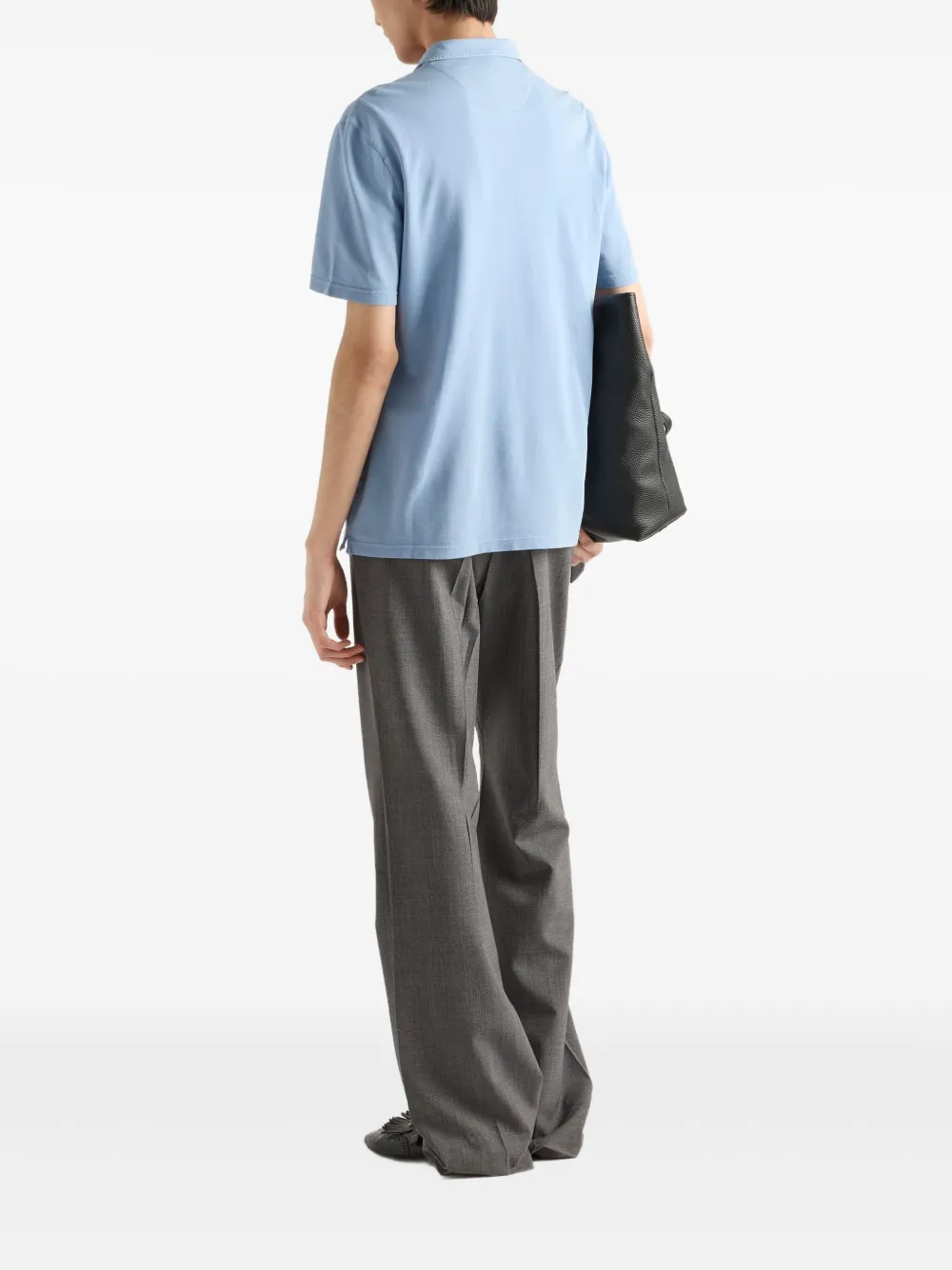 PRADA TRIANGLE LOGO POLO SHIRT