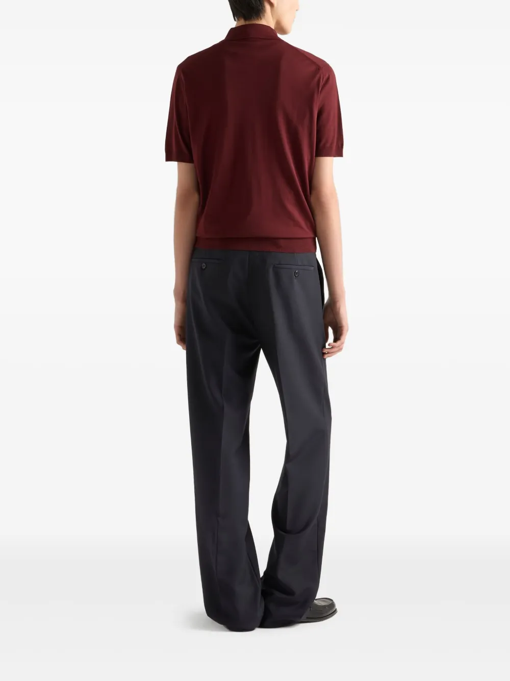 Prada Wollen poloshirt Rood