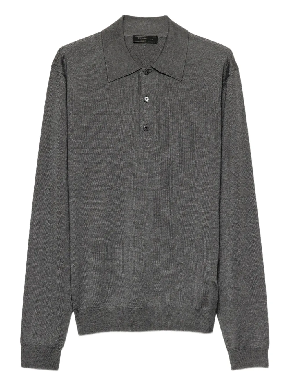 Prada cashmere-blend polo shirt | Grey | Image 1