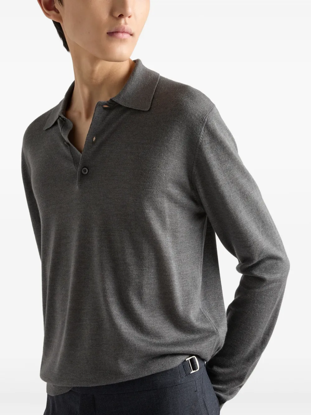 Prada Poloshirt van kasjmiermix Grijs