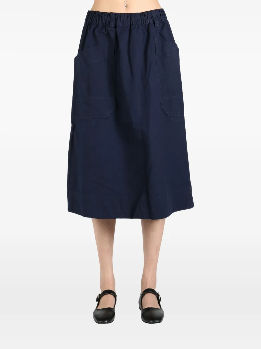 margarethowell Margaret Howell cotton midi skirt - Blauw