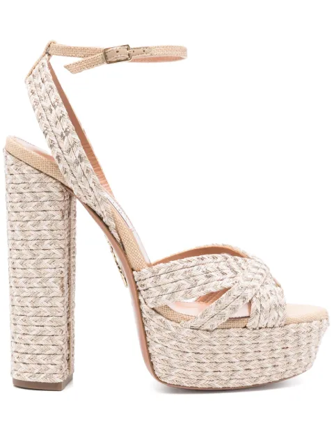 Aquazzura sandalias trenzadas con tacón de 150mm
