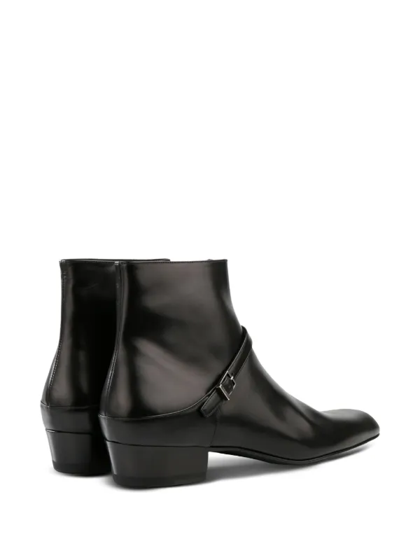 Saint Laurent buckle-detail Ankle Boots | ブラック | FARFETCH JP