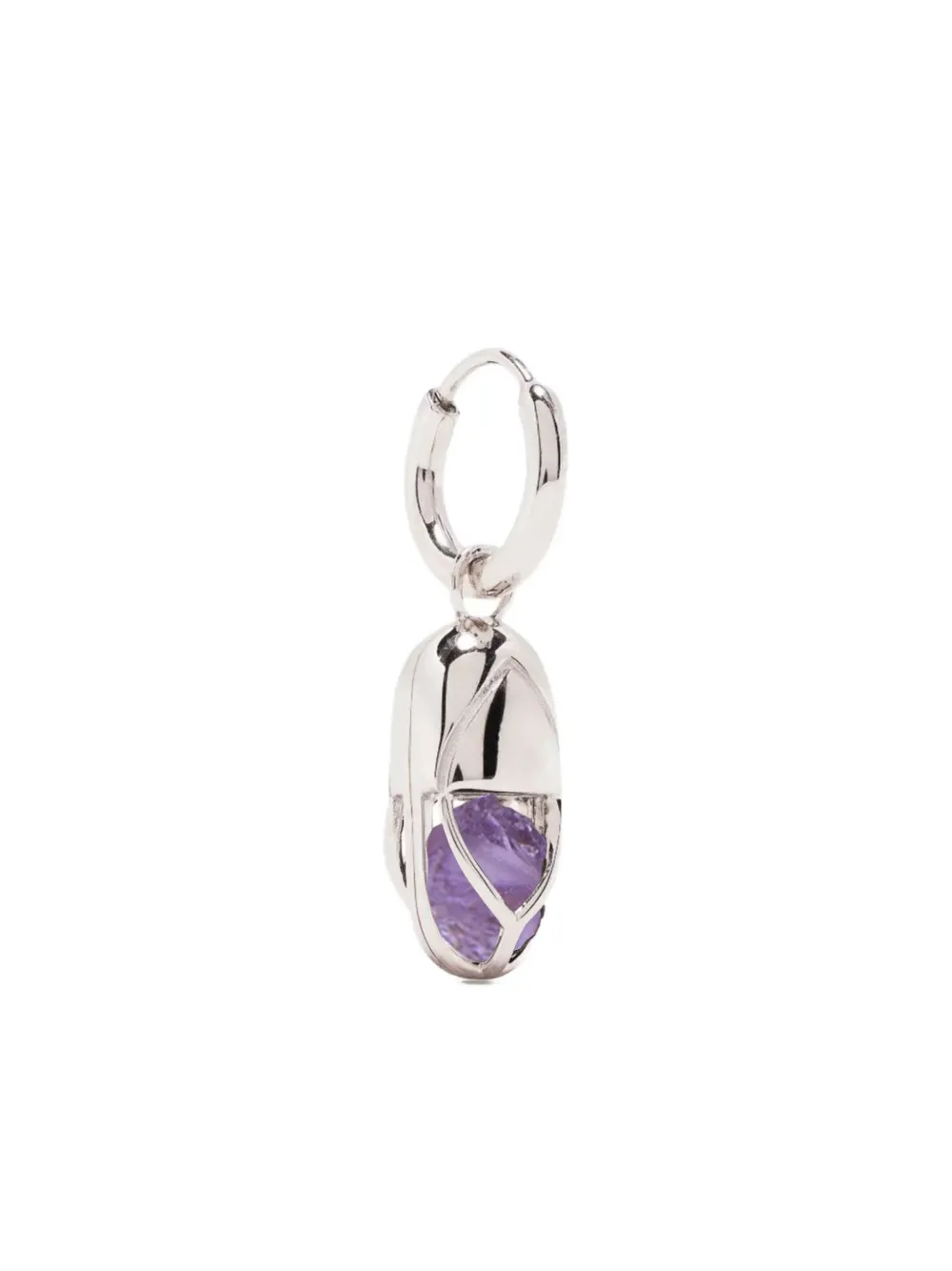 Capsule Eleven Capsule Amethyst Drop Earring In Silver