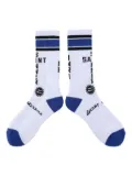 SAINT MXXXXXX logo-jacquard socks - White