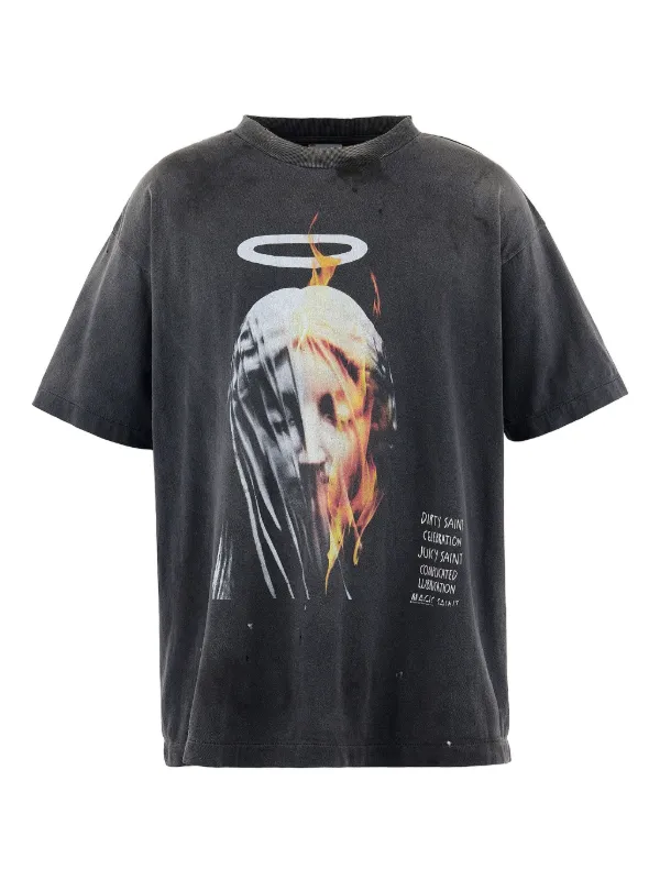 Tシャツ・カットソー SAINT MXXXXXX Men T Shirts LSMHR80000C40 BLACK Saint Michael - Saint Mxxxxxx Saint Short Sleeve T-shirt