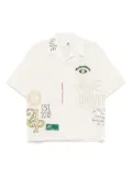 AAPE BY *A BATHING APE® logo-embroidered shirt - Neutrals