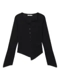 b+ab asymmetric cardigan - Black