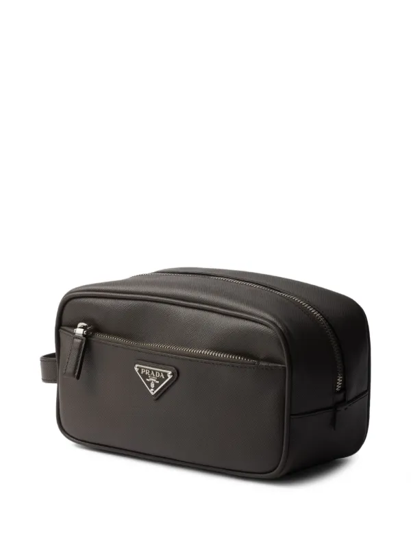 Prada Necessaire Com Zíper | Cinza | FARFETCH BR