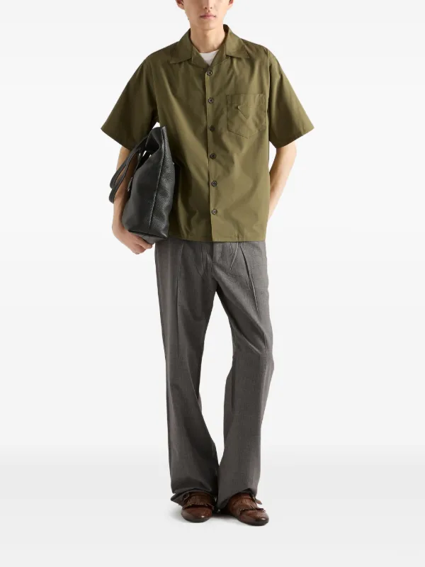 Prada Cotton Shirt | Green | FARFETCH