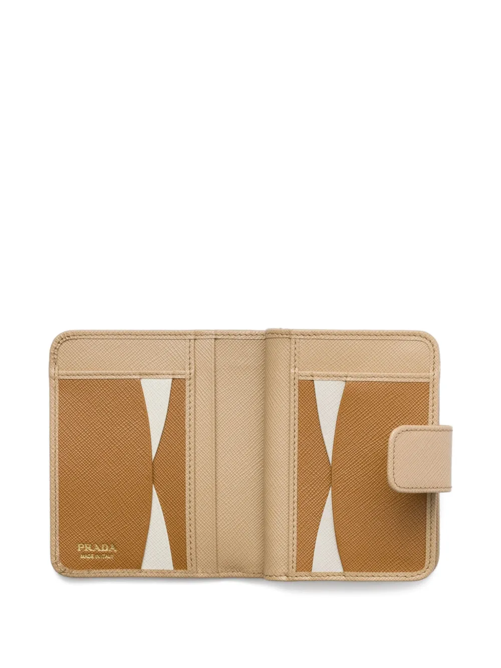 Prada Textured Zip-around Wallet In Neutrals