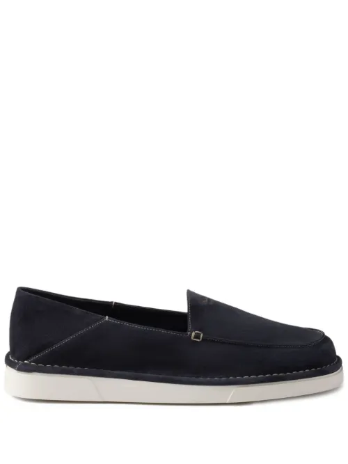 Prada mocassins en daim - Bleu - Prada - Modalova