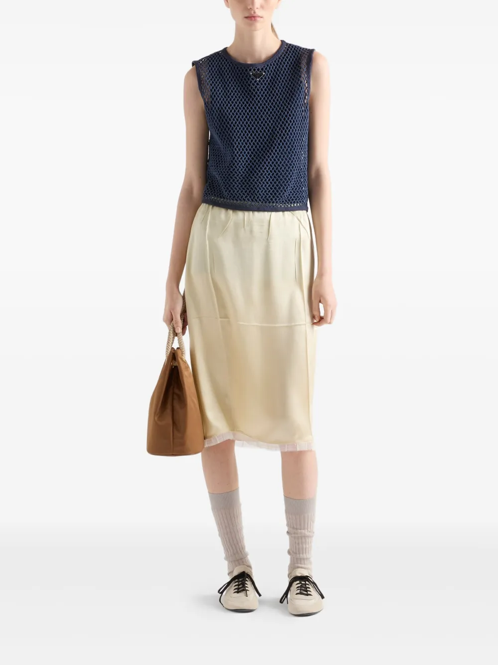 Prada Mouwloze top Blauw