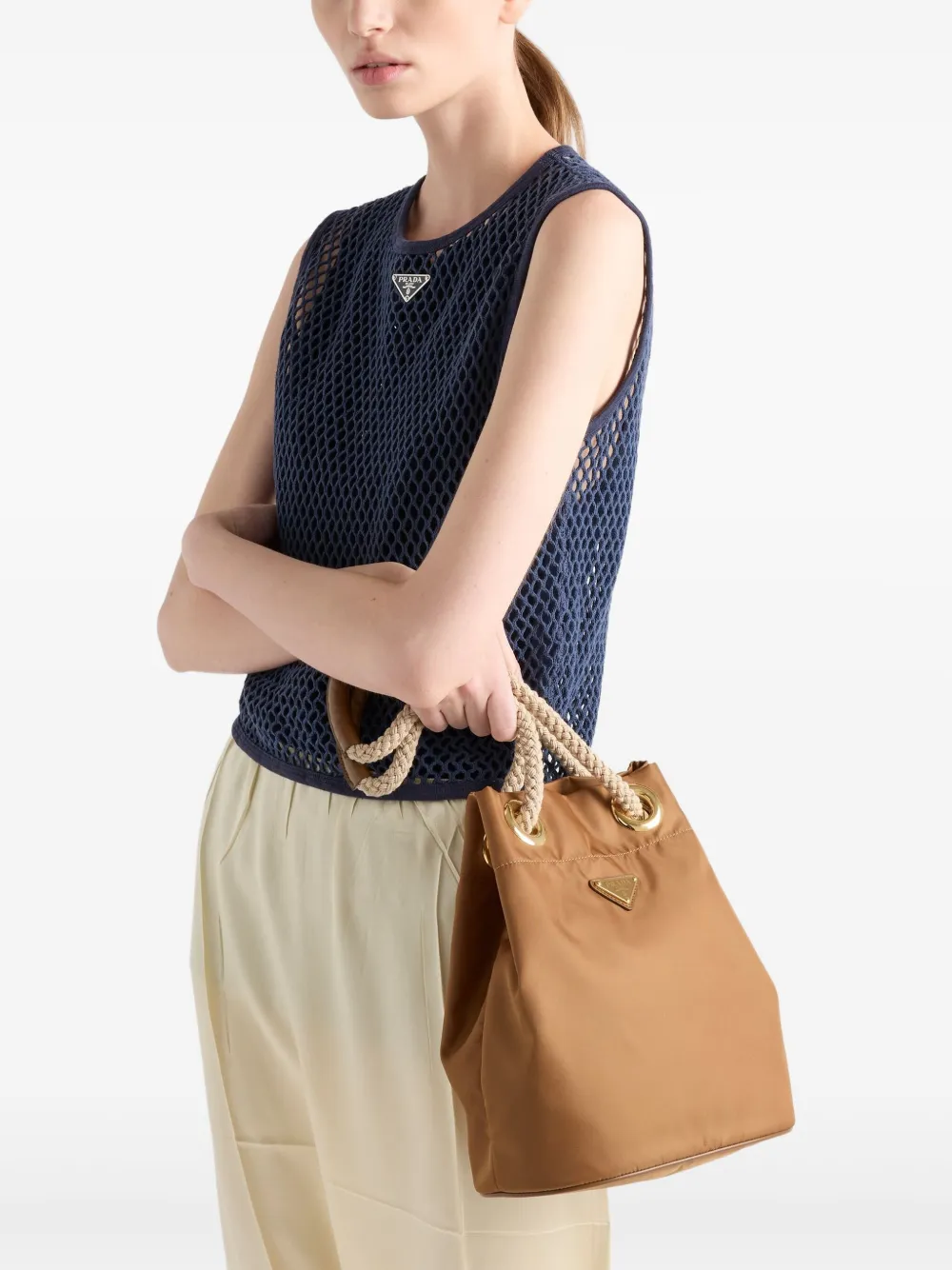 Prada Mouwloze top Blauw