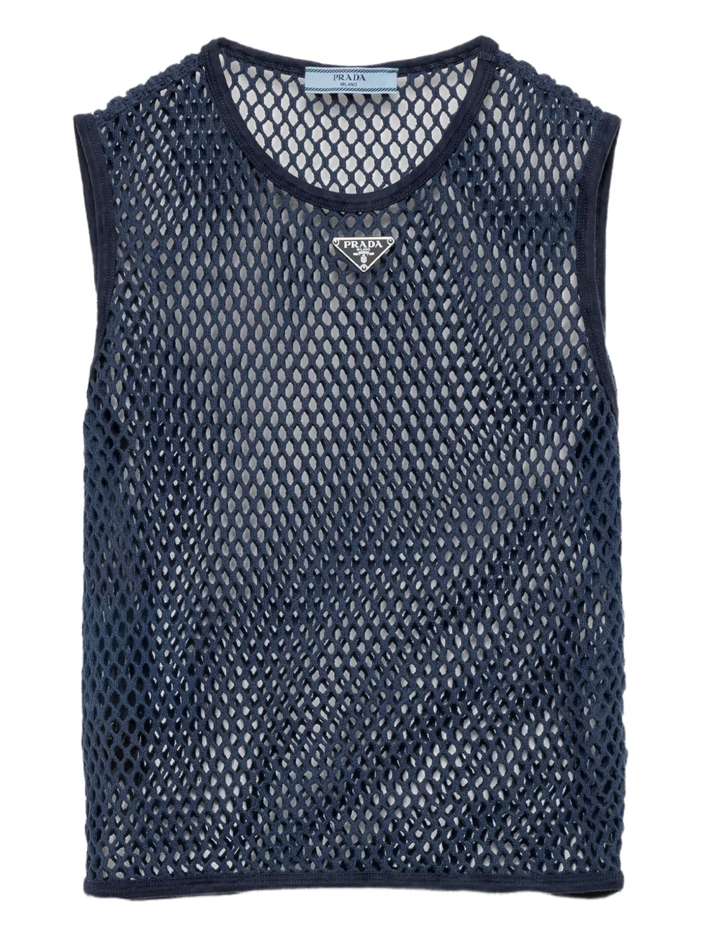 Prada Mouwloze top Blauw